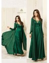 Ordinary Green Designer Satin Geogette Kurti