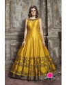 Splendid Yellow Malbari Pure Handwork Anarkali Salwar Suit