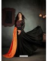 Designer Black Rayon Cotton Anarkali Salwar Suit