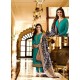 Beautiful Green Satin Churidar Salwar Suit