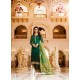 Adorable Green Geogette Churidar Salwar Suit