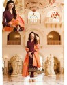 Maroon Georgette Designer Churidar Salwar Suit