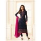 Beautiful Drashti Dhami Navy Blue Georgette Embroidery Suit