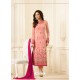 Drashti Dhami Peach Embroidered Georgette Suit