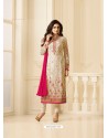 Drashti Dhami Cream Embroidery Suit