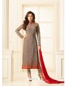 Drashti Dhami Grey Georgette Designer Suit