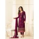 Heavenly Embroidered Magenta Georgette Designer Suit