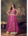 Splendid Magenta Net Anarkali Salwar Suit
