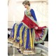 Superb Blue Embroidered Patch Border Lehenga Choli