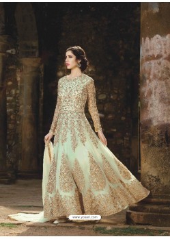 Fabulous Olive Green Embroiedred Anarkali Suit