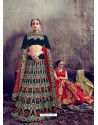 Designer Multi Colour Embroidered Velvet Lehenga Choli