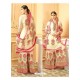 Cream Faux Geogette Embroidered Palazzo Suit