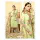 Adorable Green Faux Geogette Embroidered Palazzo Suit