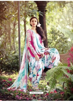 Pink Resham Work Punjabi Patiala Suit