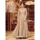 Splendid Beige Net Embroidered Anarkali Salwar Suit