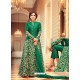 Ordinary Green Designer Silk Anarkali Suit