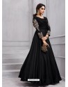 Ordinary Black Designer Tapeta Silk Floor Length Anarkali Suit