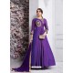 Superb Purple Tapeta Silk Floor Length Anarkali Suit
