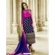 Beautiful Pink And Blue Heavy Georgette Embroidery Suit