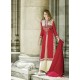 Adorable Red Georgette Embroidery Suit