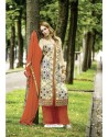 Groovy Beige Georgette Embroidered Suit