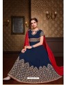 Amazing Navy Blue Georgette Floor Length Anarkali Suit