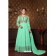 Designer Teal Georgette Embroidered Anarkali Suit