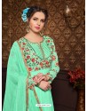 Designer Teal Georgette Embroidered Anarkali Suit