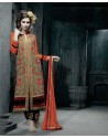 Beautiful Grey Heavy Georgette Embroidery Pant Style Suit