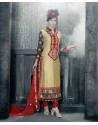 Stylish Red Embroidered Pakistani Suit