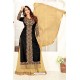 Adorable Black Art Silk Indo Western Embroidered Suit