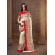 Designer Off White Silk Saree