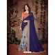 Designer Blue Banglori Silk Georgette Saree