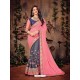 Modish Pink Georgette Party Wear Saree