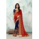 Designer Red Silk Georgette Saree