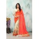 Eye Catching Orange Silk Embroidered Saree