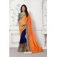 Designer Blue Silk Party Wear Saree