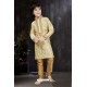 Excellent Gold Banarasi Jacquard Kurta Pajama