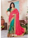 Unique Green Georgette Chiffon Saree