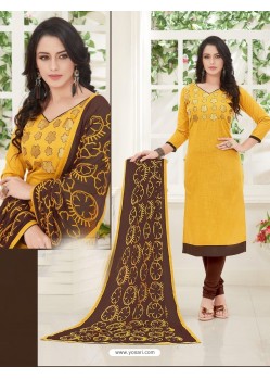 Heavy Embroidered Yellow Suit