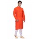 Stylish Orange Cotton Kurta Pajama