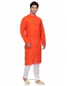 Stylish Orange Cotton Kurta Pajama