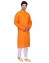 Excellent Orange Festival Wear Kurta Pajama