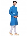 Classy Blue Cotton Kurta Pajama