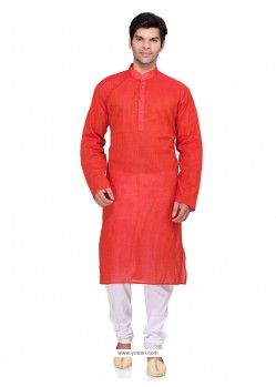 Superb Daily Wear Orange Kurta Pajama