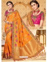 Traditional Orange Uppada Silk Saree