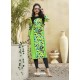 Rayon Green Party Wear Kurti