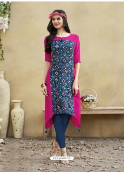 Adorable Pink Rayon Kurti