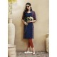 Classy Navy Blue Rayon Kurti