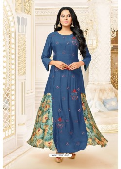 Classy Blue Kurti For Girls